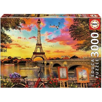 Puzzle Educa 3000 piezas París Puesta sol