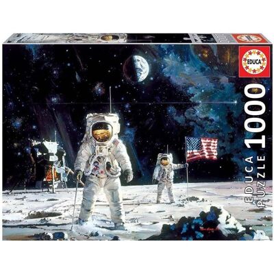 Puzzle Educa 1000 piezas Primer hombre luna