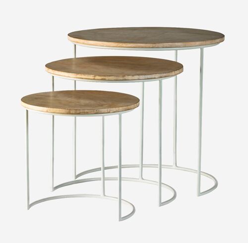 Full moon set of 3 nesting tables