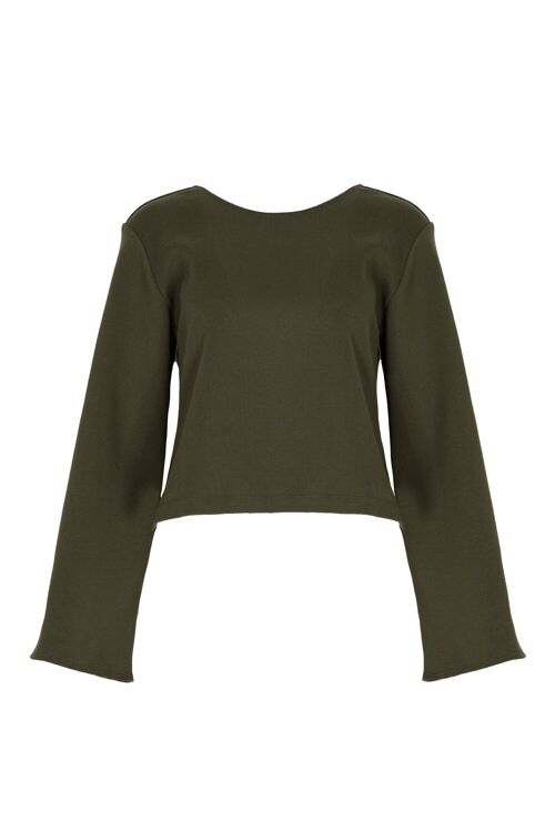 Open Back Top - Khaki