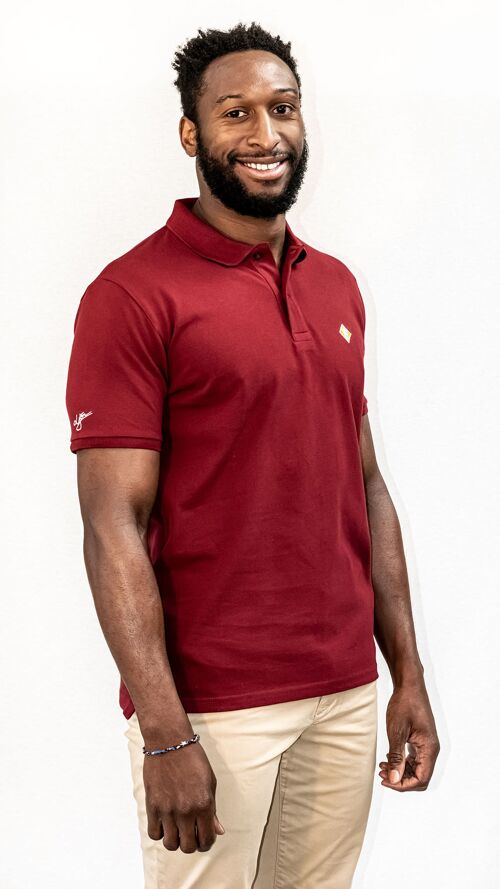 POLO LJÓN iconic "BORDEAUX" HOMME