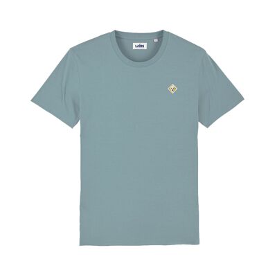 "CITADEL BLUE" plain round-neck T-shirt