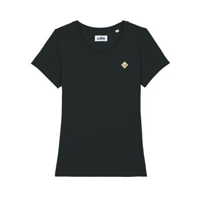 T-Shirt à col rond uni "NOIR" FEMME