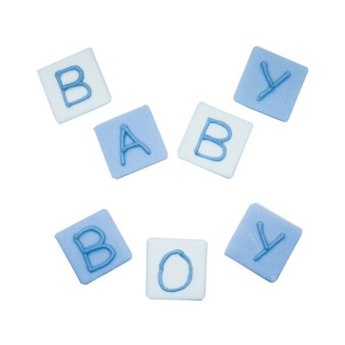 Baby Boy Blocks Sugarcraft Toppers