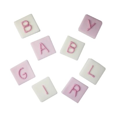 Bebé Niña Bloques Sugarcraft Toppers