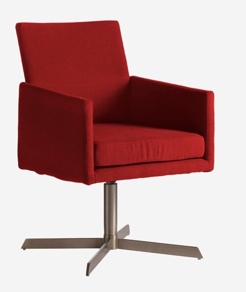Don red armchair