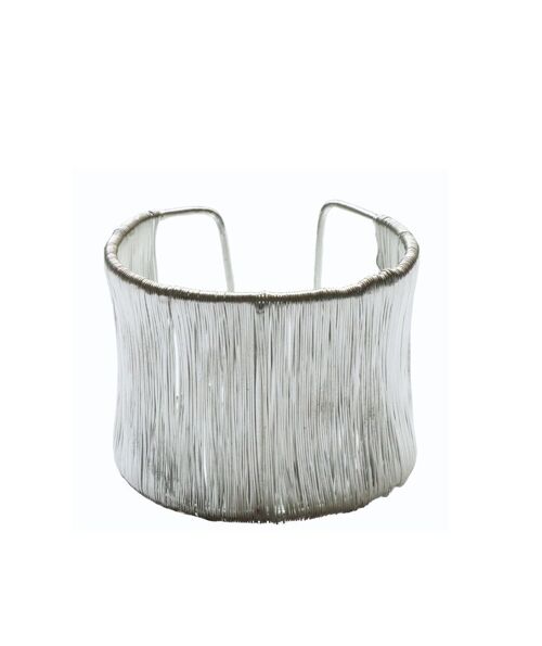 Statement Cuff Bracelet - Silver