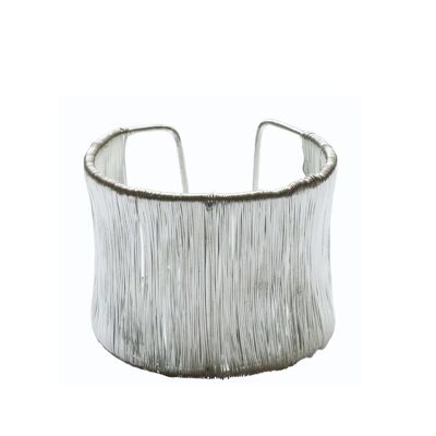 Statement Cuff Bracelet - Silver