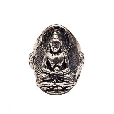 Namaste Buddha Ring - Silver