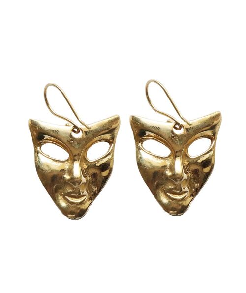 The Mask Earrings - Gold