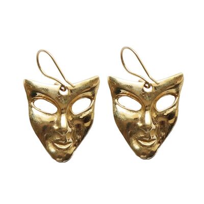 Boucles d'Oreilles Masque - Doré