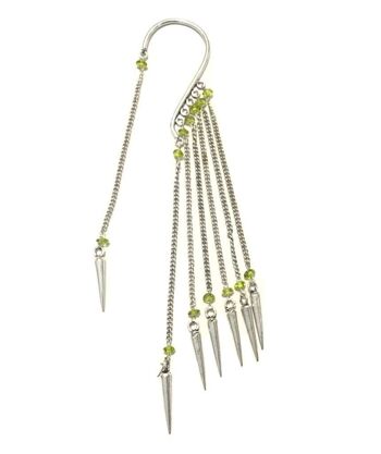 Boucle d'oreille Boho avec perles et pointes - Or 5