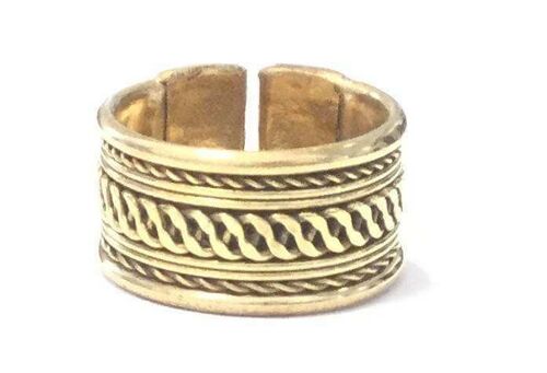 Chain Design Ring Adjustable - Gold