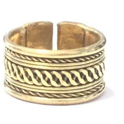 Kettendesign-Ring verstellbar - Gold