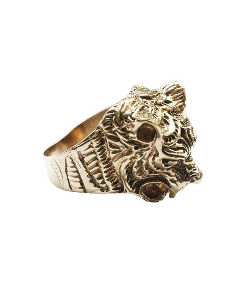 Tiger Head Ring - Gold