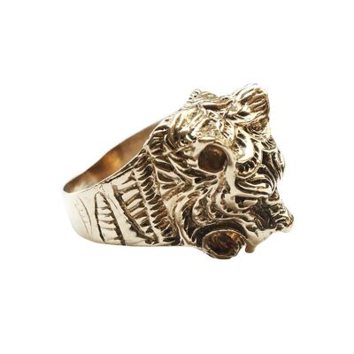 Anillo con cabeza de tigre - Oro