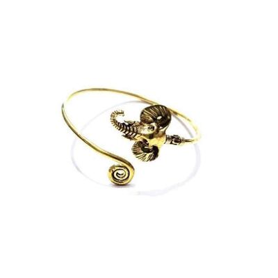Elephant Bangle Bracelet - Gold