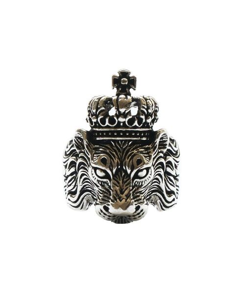 Crowned Lion Ring - Silver