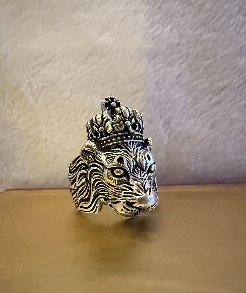 Anello Leone Coronato - Argento
