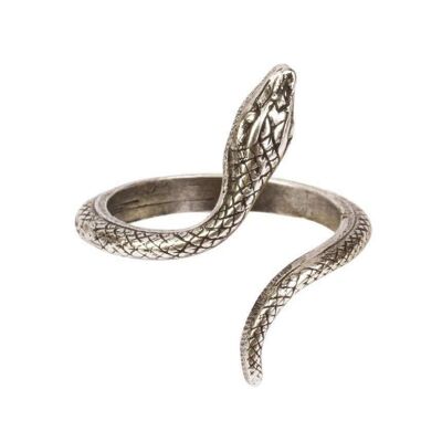 Anello serpente regolabile - argento