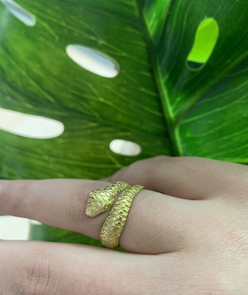 Snake Wrap Ring - Gold