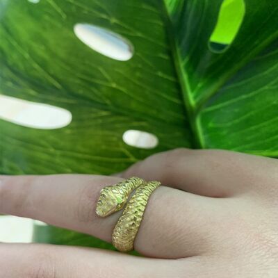 Snake Wrap Ring - Gold