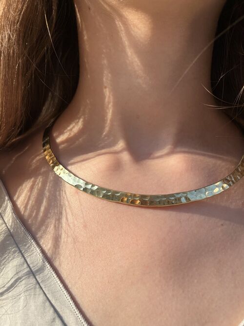 Hammered Necklace - Gold