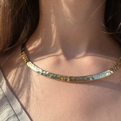 Gehämmerte Halskette - Gold