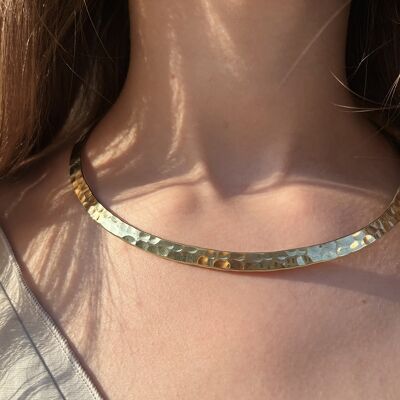 Hammered Necklace - Gold