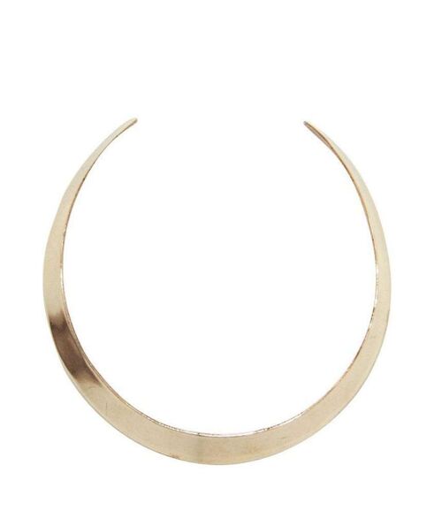 Glossy Choker Necklace - Gold