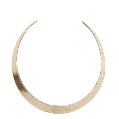 Glossy Choker Necklace - Gold