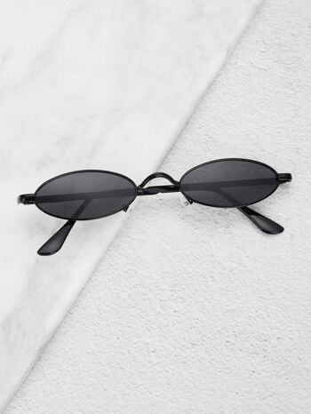 Mini lunettes de soleil ovales - Gris 8