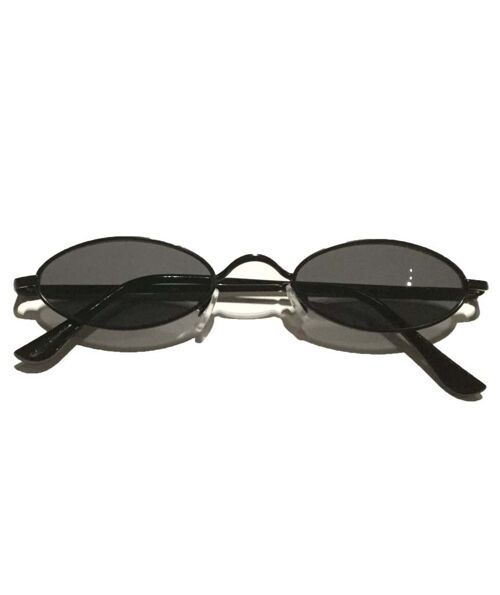Mini Oval Sunglasses - Black