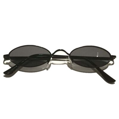 Ovale Mini-Sonnenbrille - Schwarz