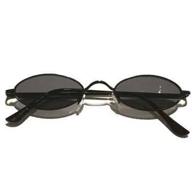 Mini Oval Sunglasses - Black