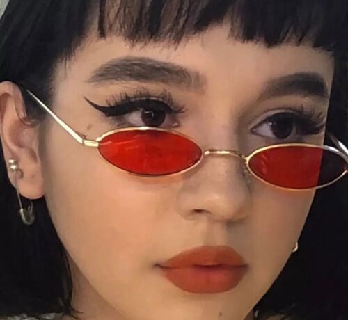 Mini Oval Sunglasses - Red