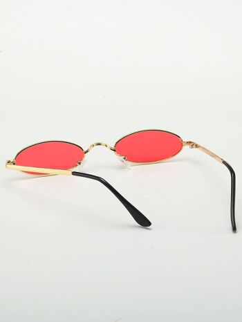 Mini lunettes de soleil ovales - Rouge 2