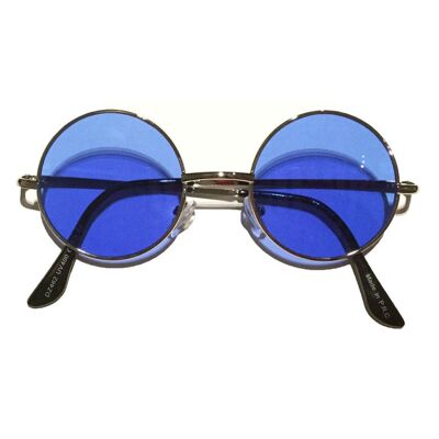 Kleine Sonnenbrille mit runden Gläsern - Blau