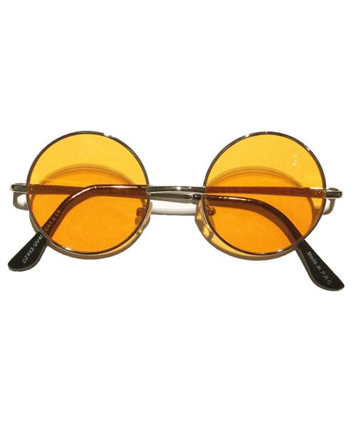 Small Round Lens Sunglasses - Orange