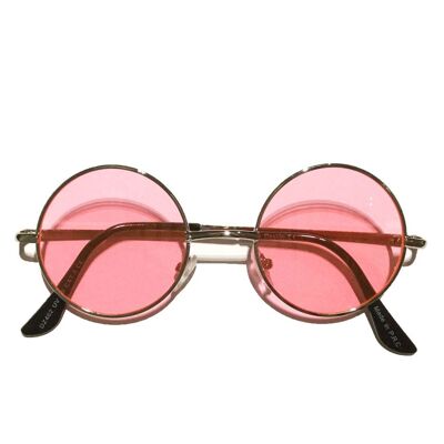 Small Round Lens Sunglasses - Pink