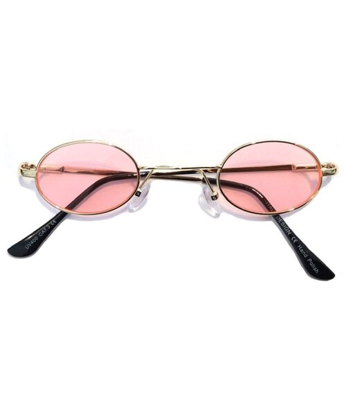 Thin Oval Sunglasses - Pink