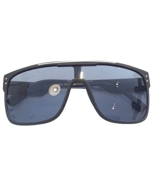 Oversized Rectangular Sunglasses - Black