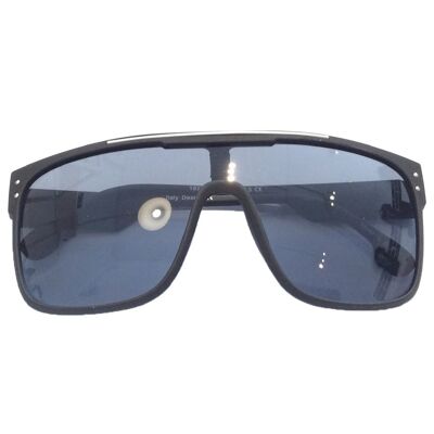 Oversized Rectangular Sunglasses - Black