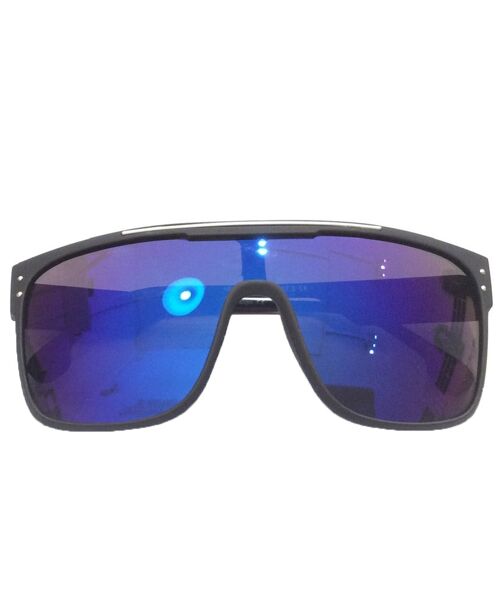 Oversized Rectangular Sunglasses - Blue