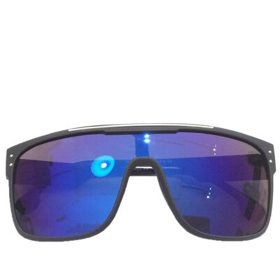 Oversized Rectangular Sunglasses - Blue
