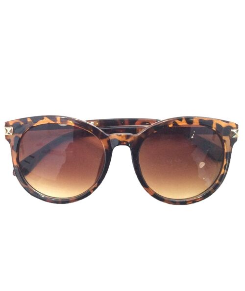 Classic Oversized Sunglasses - Brown Leopard