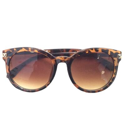 Klassische übergroße Sonnenbrille - Brauner Leopard