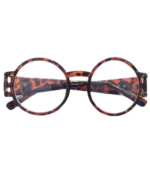 Round Sunglasses - Leopard