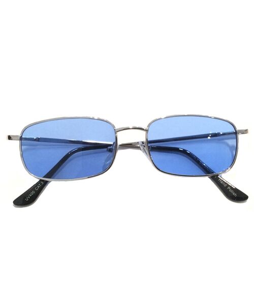 Small Rectangular Sunglasses - Blue