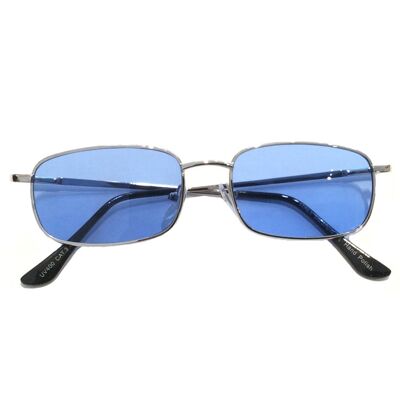 Kleine rechteckige Sonnenbrille - Blau